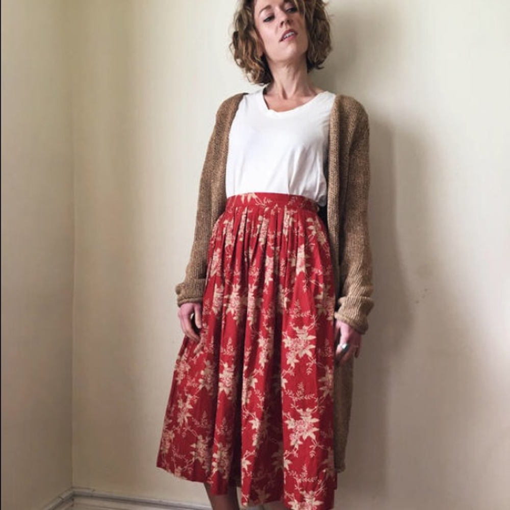 Vintage Ralph Lauren floral “Great Plains” skirt